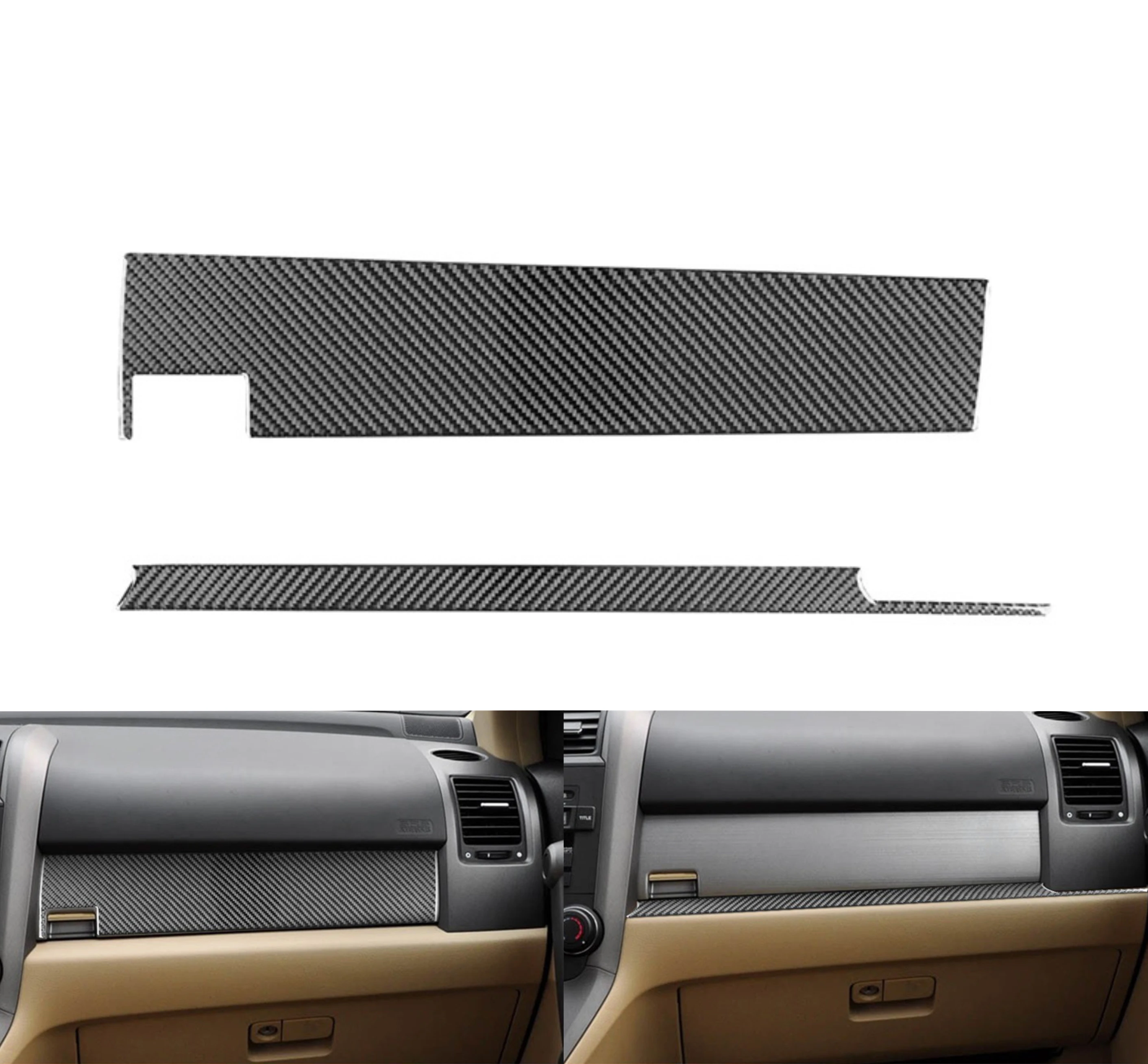 

Center Control Copilot Dashboard Panel Strip Cover Trim Fit For Honda for CRV 2007 2008 2009 2010 2011 Carbon Fiber
