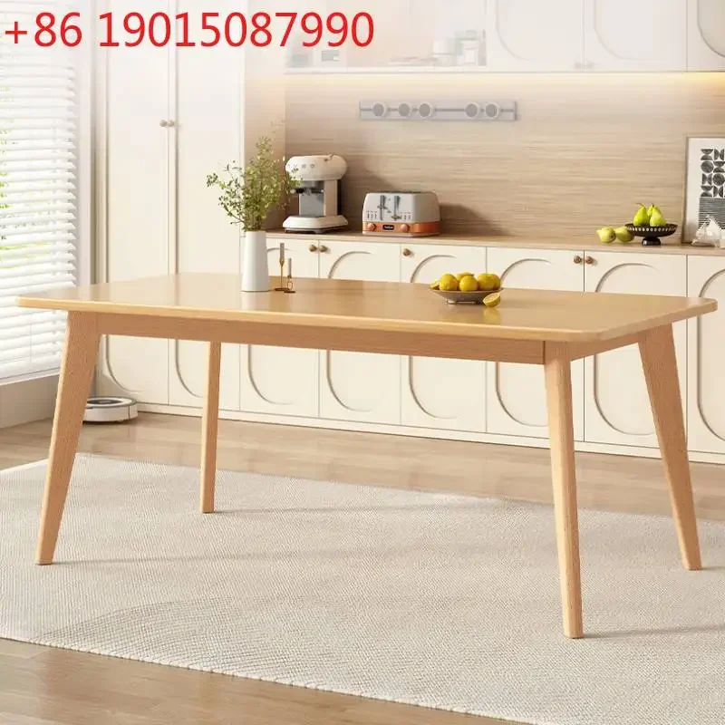 Design Oilproof Party Table Study Non Slip Wooden Modern Restaurant Dining Table Wood Rectangular Tavoli Da Pranzo Furniture