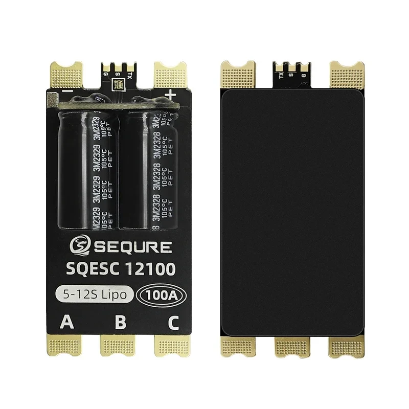 Sequre 12100 ESC 5-12S 100A Brushless Speed Controller Onboard RGB LED Color Light Settings Suitable For RC Car Airplane FPV