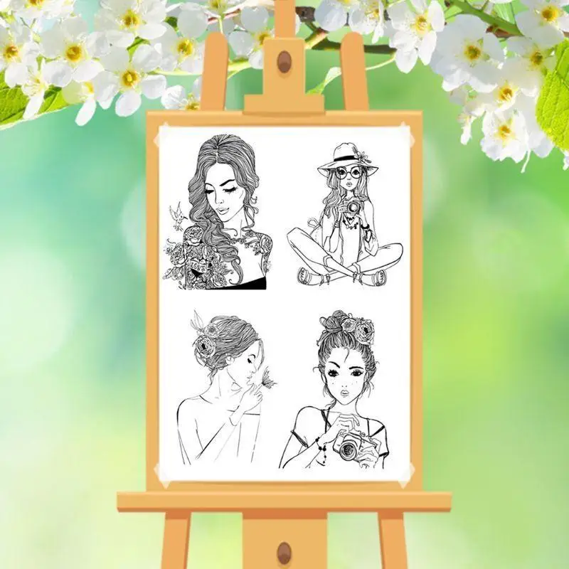 

QX2E Creative Cool Girls Silicone Clear Stamper Gift for Children Adults Teen Gir