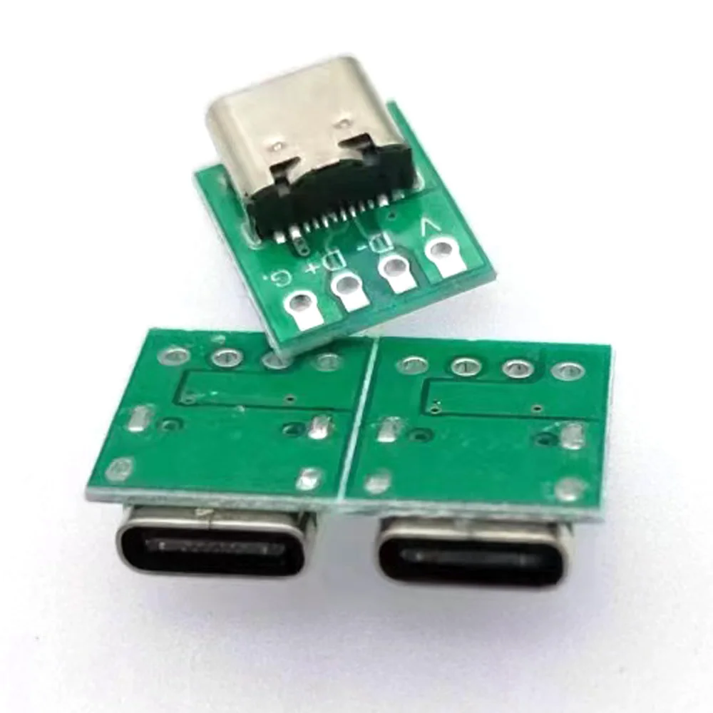 USB 3.1 Type C Connector 16-Pin Test PCB Board Adapter 16P Connector Socket for Data Cable Lead Cable Transfer DIY