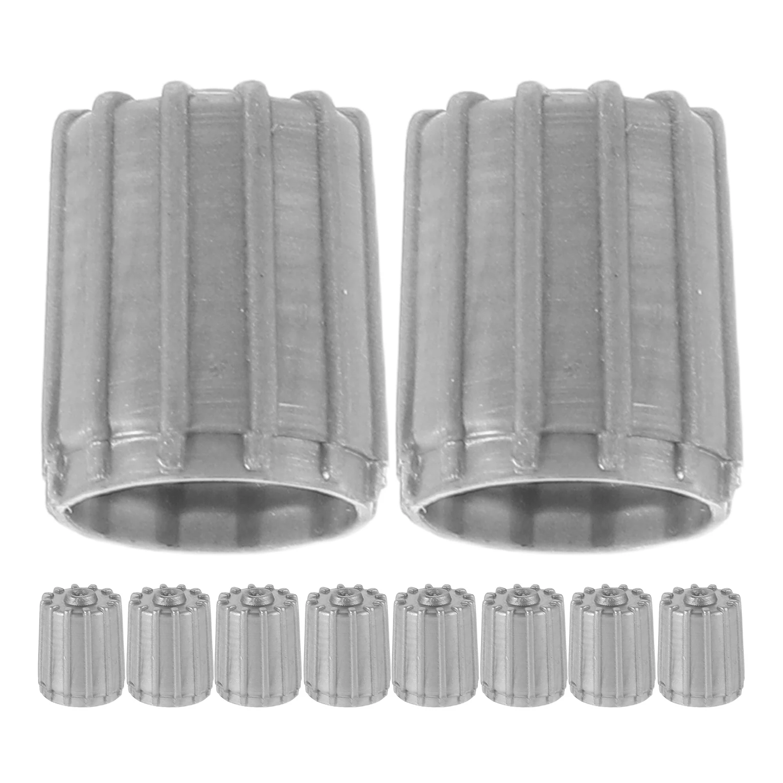 

10pcs Dustproof Cover Car Bicycle Truck Plastic Valve Stem Air Valve Cap Caps Grey Easy Installation Seal Ring