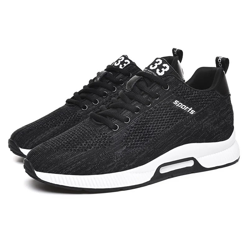 Zapatillas deportivas de tacón oculto para hombre, zapatos de aumento transpirables, plantilla de aumento de 6CM, zapatos deportivos informales de altura 48