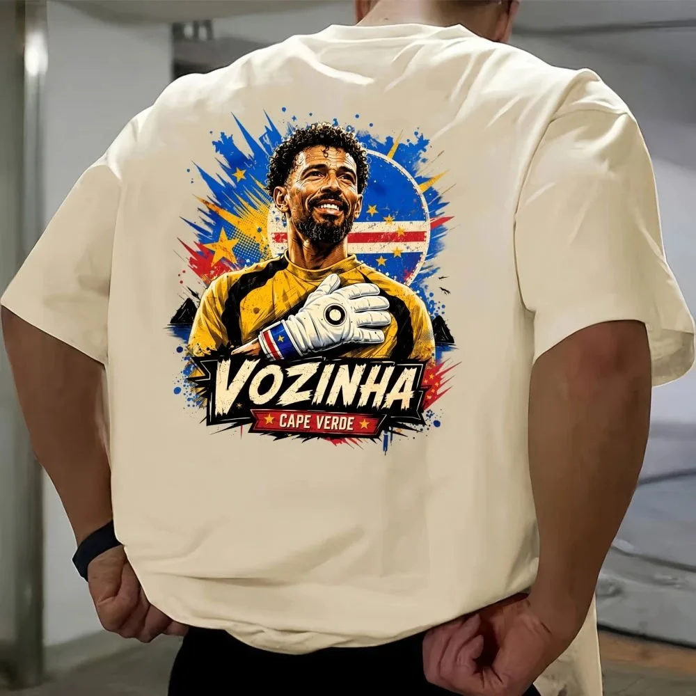 Graffiti Goalkeeper Graphic Men T‑Shirt Retro Streetwear Short Sleeve Crew Neck Casual Tee Tops