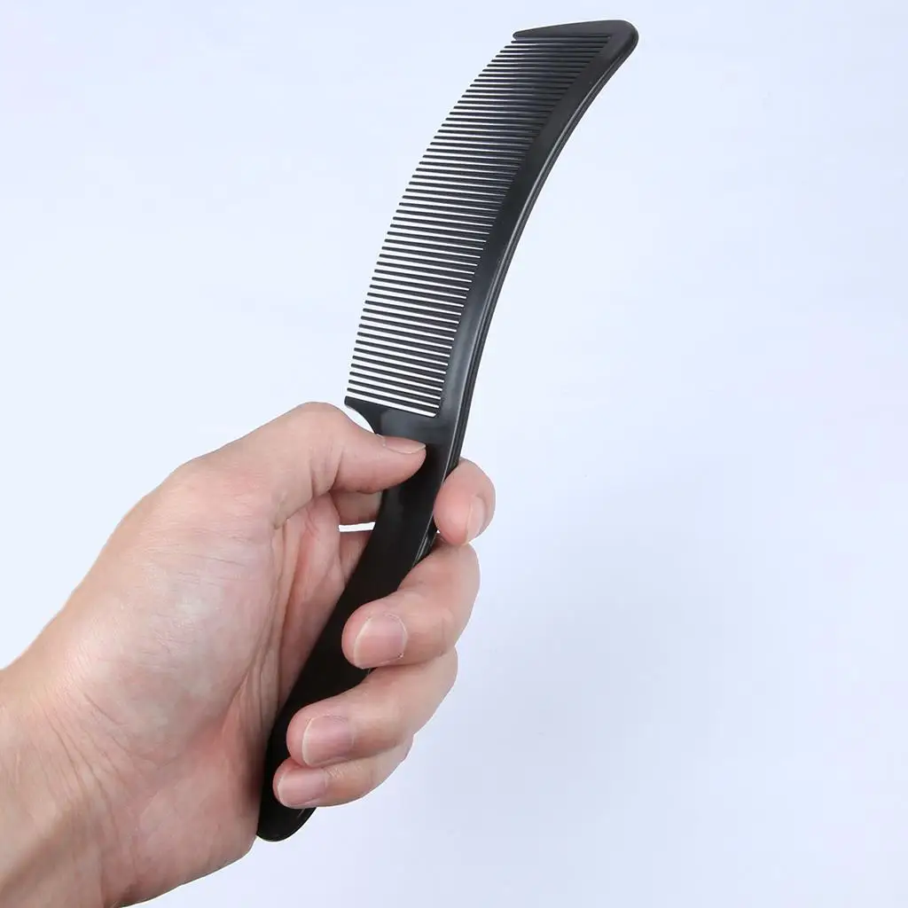 Long White Clipper Comb Fine Tooth Curved Hairdressing Brush Anti-static Barber Styling Comb for Men Salon Supplies view 5