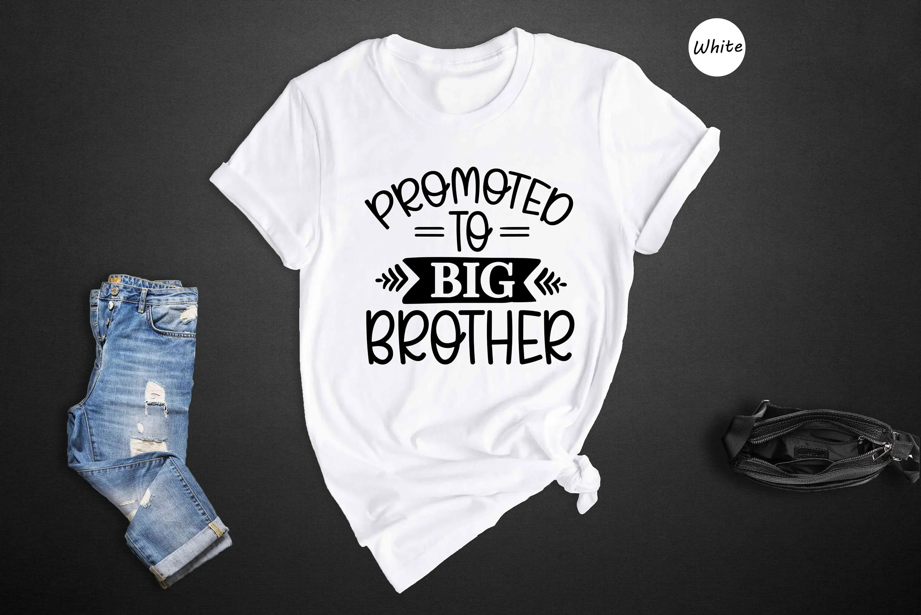 Promoted To Big Brother Baby AnnouncemenT T Shirt New For Pregnancy Reveal