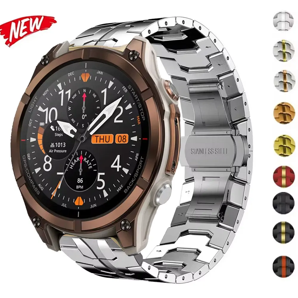 20/22mm Metallarmband für Zeblaze Stratos 4/4pro/4 GPS/Vibe 8 7/3 Ultra Armband für KOSPET TANK T4/TANK M4 SE Armbandzubehör
