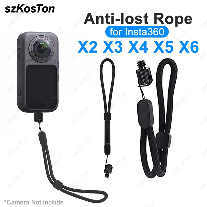 Verstellbarer Handgelenkriemen mit Lanyard für Insta360 X6, Anti-Verlust-Seil, Handgelenkriemen für Insta 360 X5 X4 X3 X2 Kamera-Zubehör