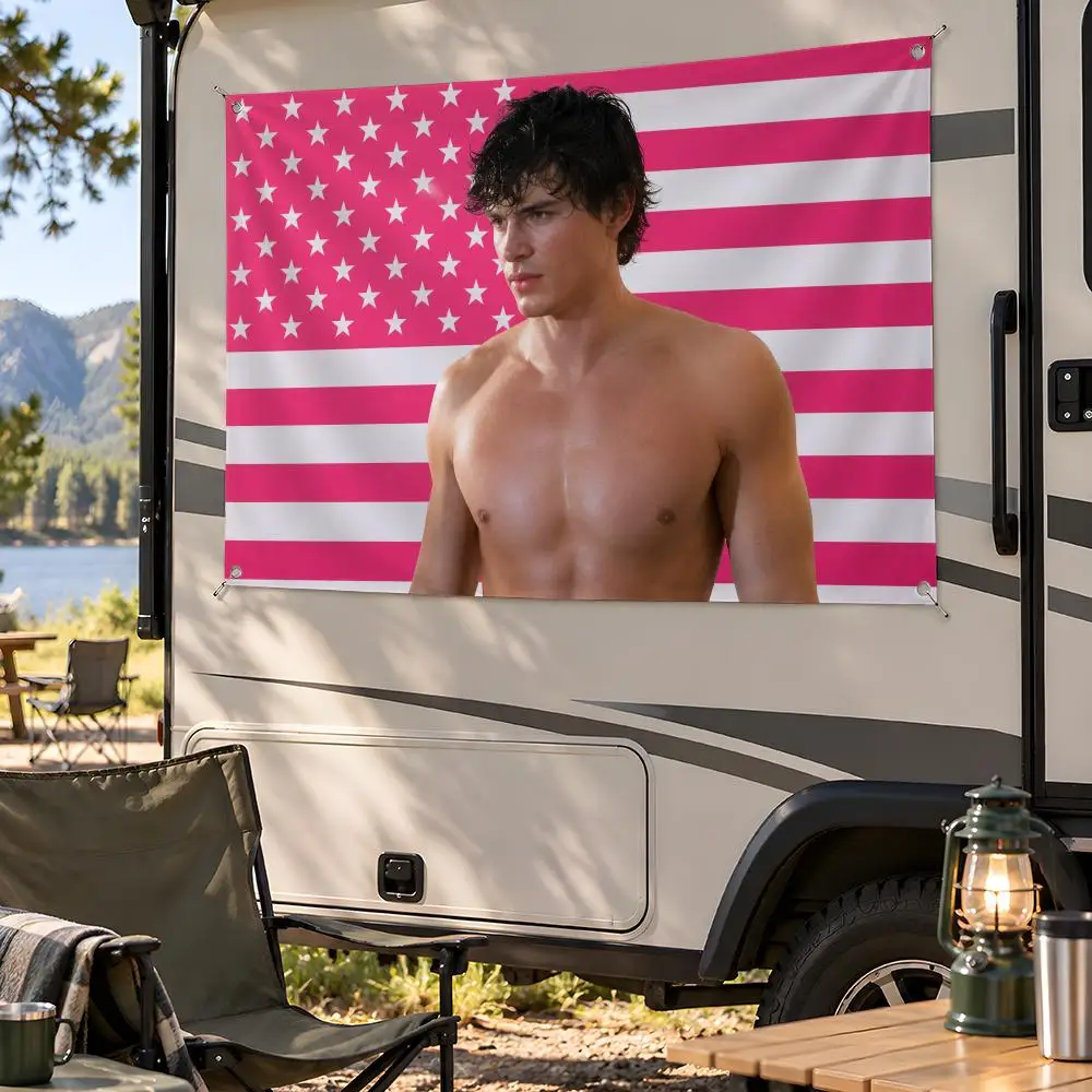 Actor Drama Tom Welling Flags Fan Flag Banner Wall Hanging Outdoor Yard Camping Dorm Garage Party Home Decor Gift