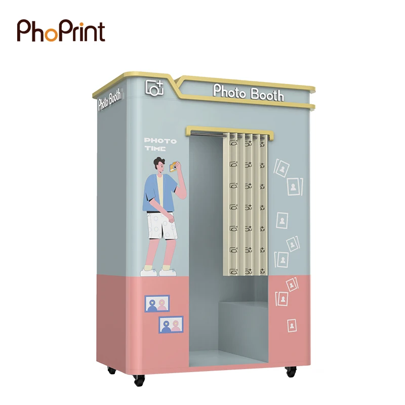 Phoprint Pagamento di alta qualità Bellezza Guida vocale Touch Screen Camera Mall Photo Booth