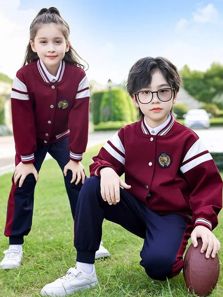 spring-autumn-school-orm-set-casual-kindergarten-children's-clothing-tee-piece-suite-primary-school-class-orm