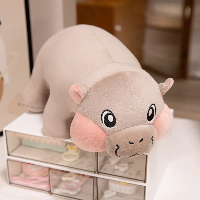 30/38CM Cartoon Hippopotamus Children's Sleeping Doll Cute Hippopotamus Plush Toy Lovely Hippopotamus Christmas Gift Decoration