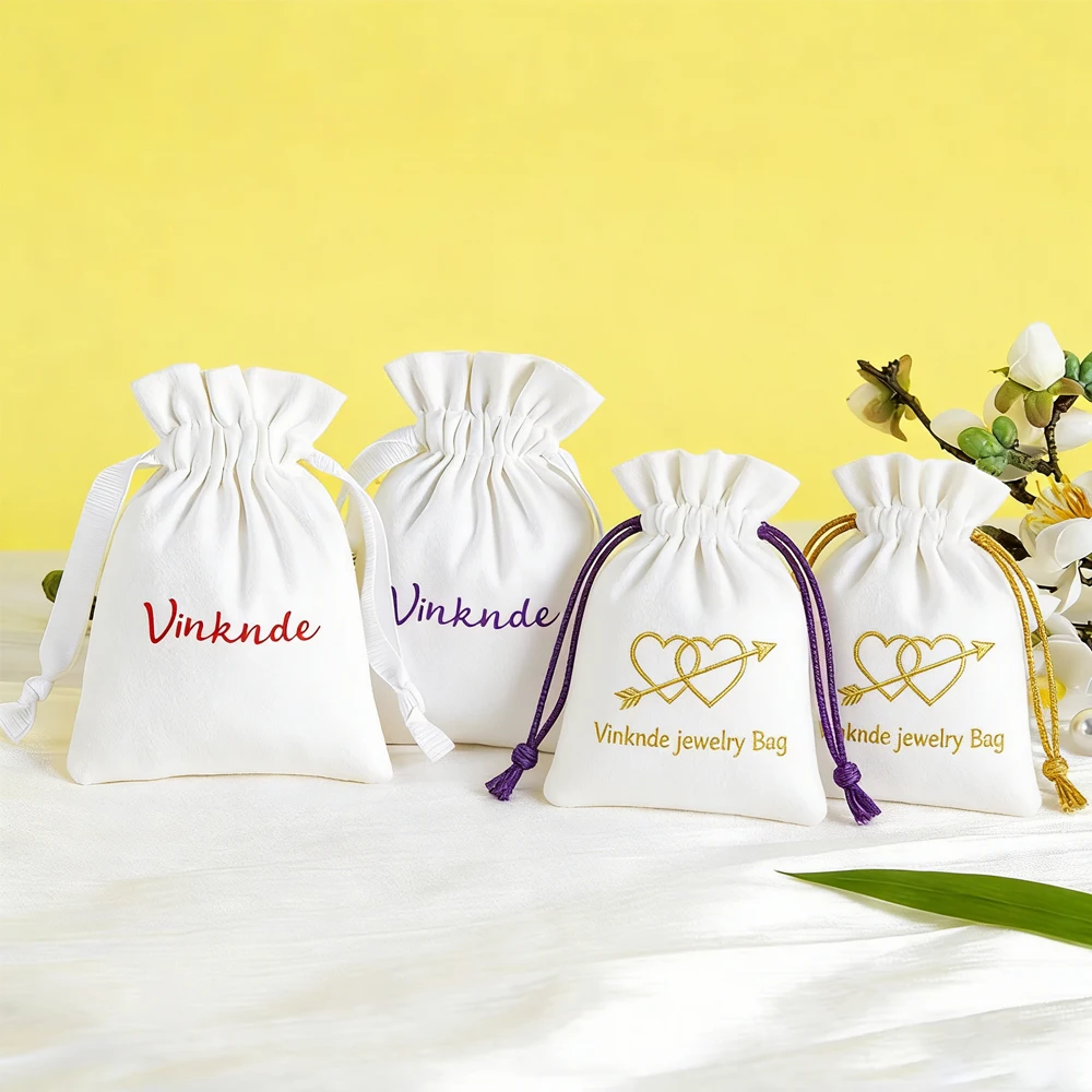 100pcs-custom-logo-white-drawstring-bag-velvet-flannel-pouch-wedding-favor-bags-necklace-earring-jewelry-packaging-storage-sack