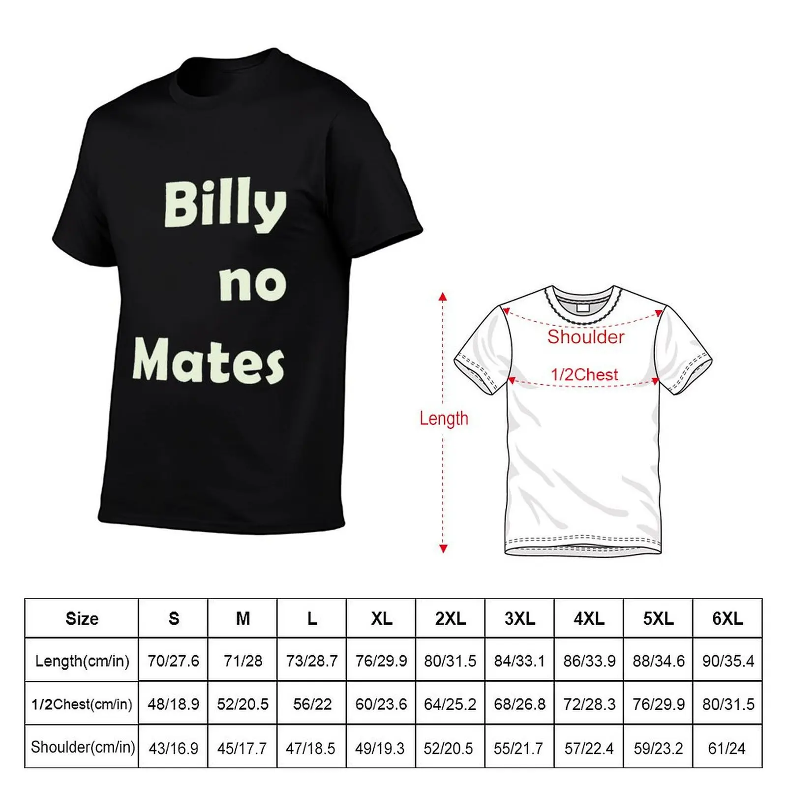 BILLY NO MATES T-Shirt Casual Daily Wear Short Sleeve Top