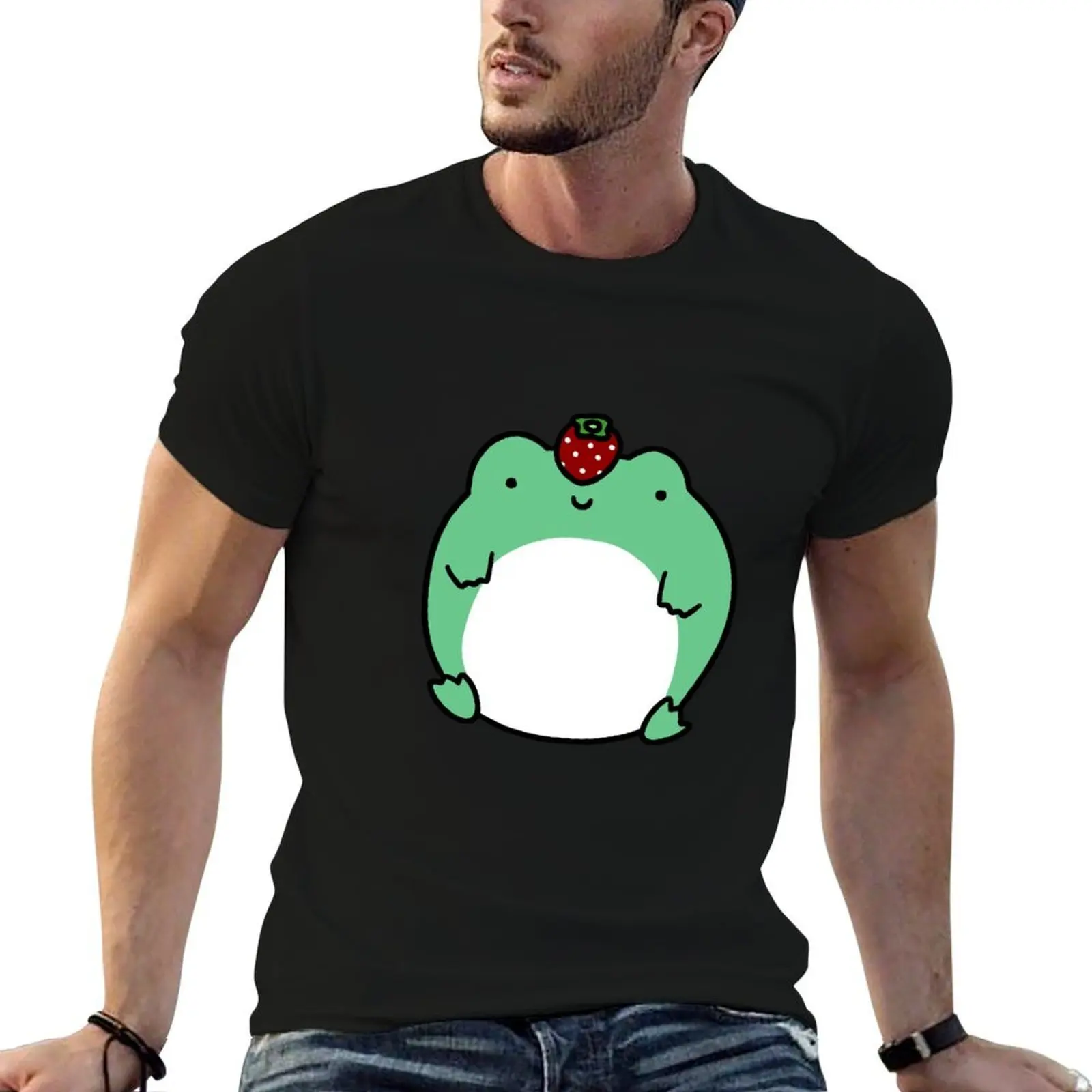 Strawberry t t man funny man T-Shirt shirts graphic man for cotton Frog high luxury shirts shirts t quality brand