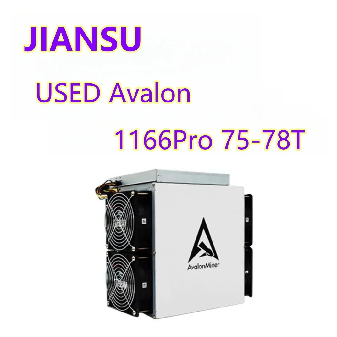 Minero asic usado Avalonminer 1166 pro 75-78TH/s 3400W con fuente de alimentación BTC máquina de minería más económica que M20S M21S