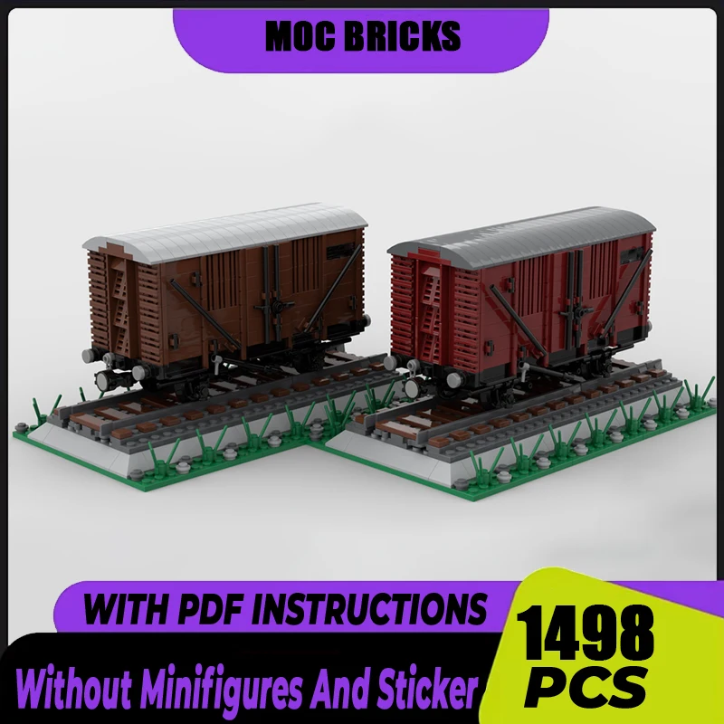 1:48 Scale Railway Train Model Moc Building BlocksTechnology Modular Brick DIY Assembly Construction Toy Holiday Gifts