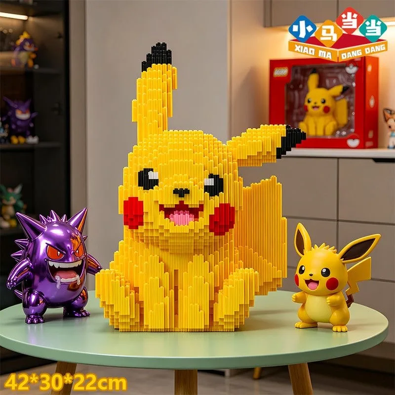Pokemon Gengar Building Block Bulbasaur Charmander 3D Model Assembly Connection Mini Brick Figure Toys for Home Decora image 3