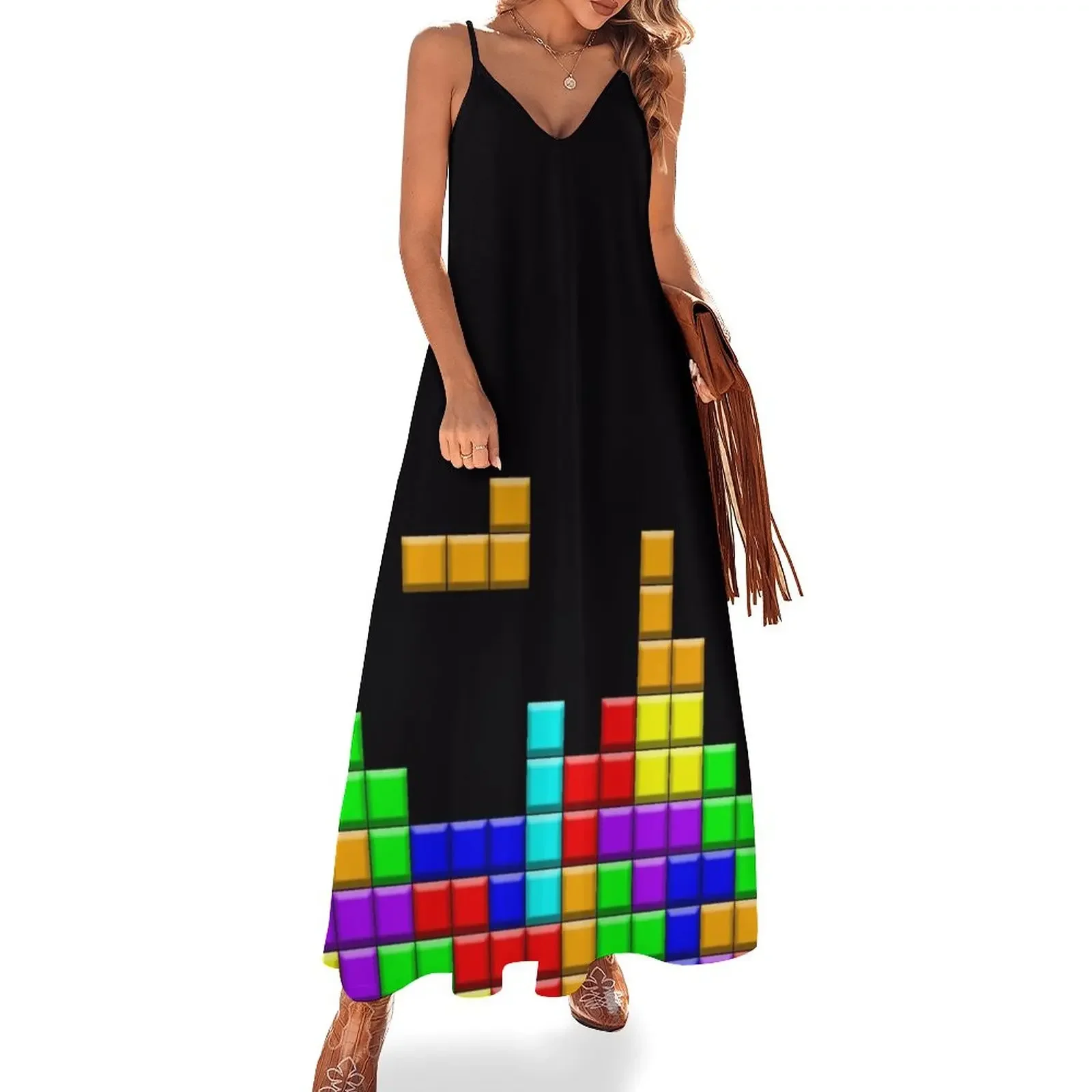 

retro game pattern Sleeveless Dress dress summer 2025 women Woman clothes