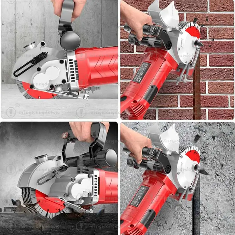 New Wall Groove Cutting Machine, One-Forming Dust-Free Grooving Tool, Wall Concrete Cutter for Water & Electricity Installation