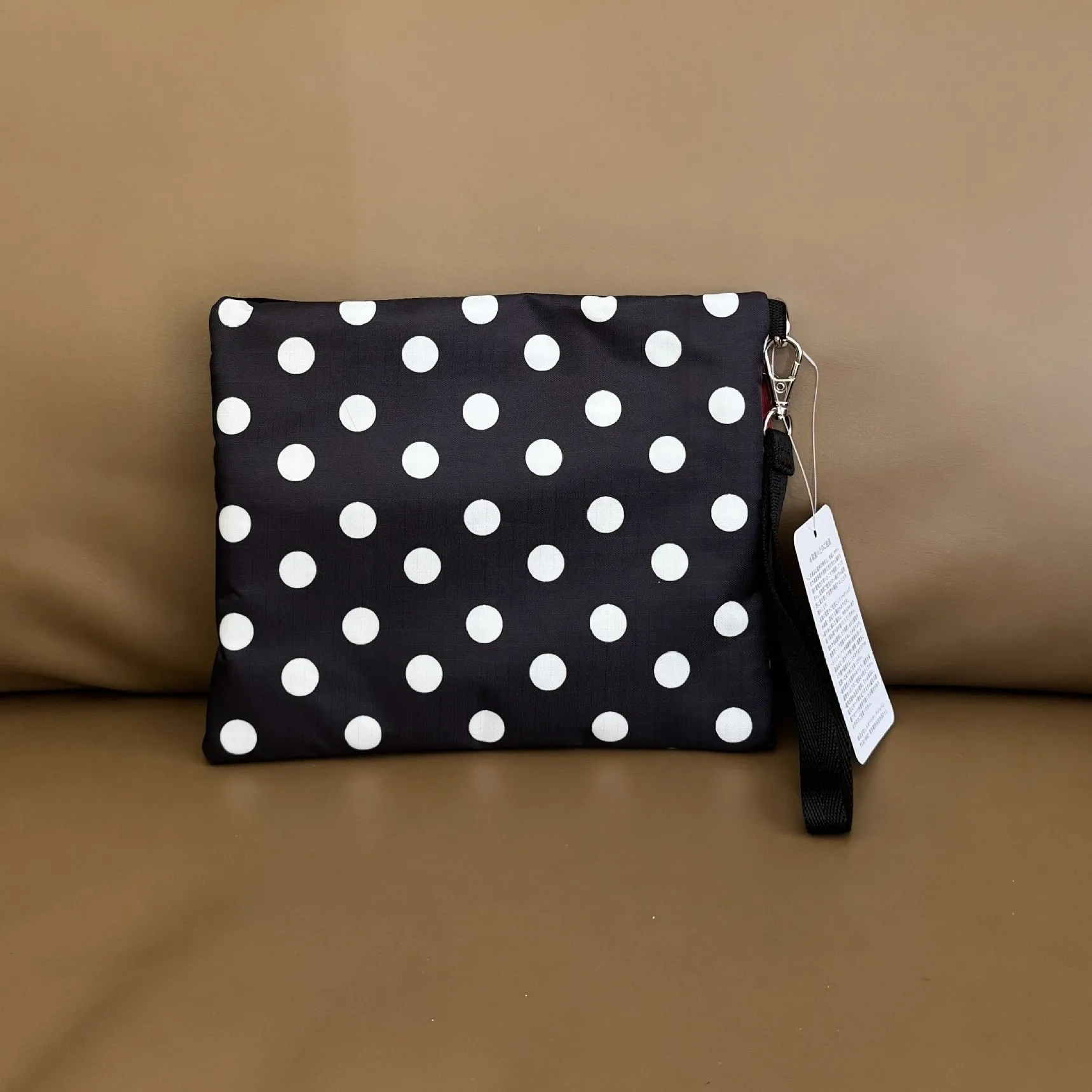 Cartoon Polka Dot Ladies Handbag Multi Zipper Makeup Bag Mobile Phone Bag Small Passport Bag Coin Purse Storage Organizer