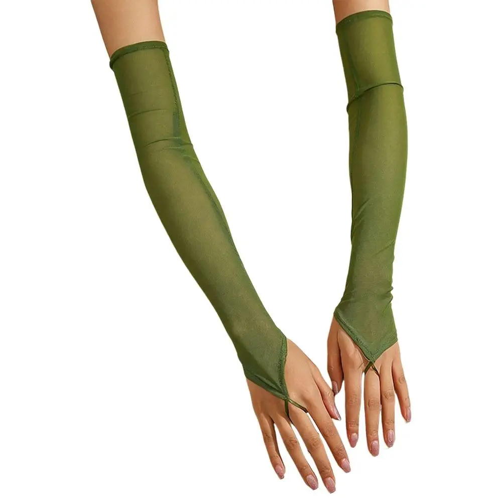 50cm Modische Dehnbare Damenhandschuhe Einfarbige Retro Cosplay Fingerhandschuhe Sonnenschutz Bühnenauftritt Party Handschuhe Hochzeit – Detail 4