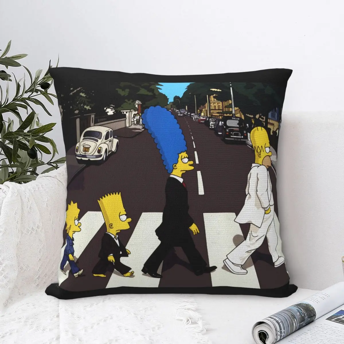 The Simpsons Pillowcase Double-sided Printing Polyester Cushion Cover Decorative Pillow Case Cover Home Square 18''