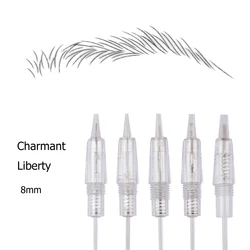 50PCS Charment Permanent Makeup Tattoo Cartridge Needles 1RL 0.18/0.25/0.3MM Shading Powder Brows Microblading Needles