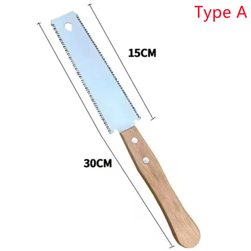 منشار يدوي صغير 12 بوصة، منشار قطع فلوش منشار يدوي لأعمال النجارة، مقبض خشبي مستقيم، حافة واحدة، أداة تقليم منشار السحب للمنزل