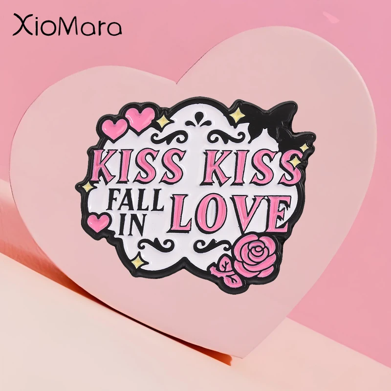 Kiss Kiss Fall In Love Enamel Badge Cartoon Anime Ouran High School Host Club Pin Lapel Backpack Decor Brooch Jewelry Gift