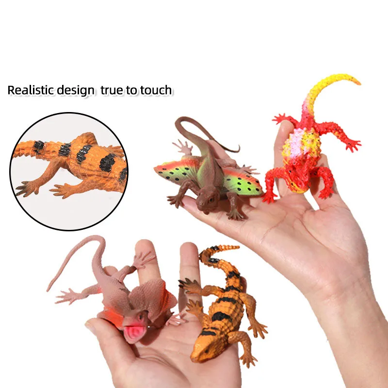 Kids Simulation Insect Animal Toy Soaking Water Expansion Soft Rubber Lizard Four-legged Snake Halloween Spoof Decorative Insect