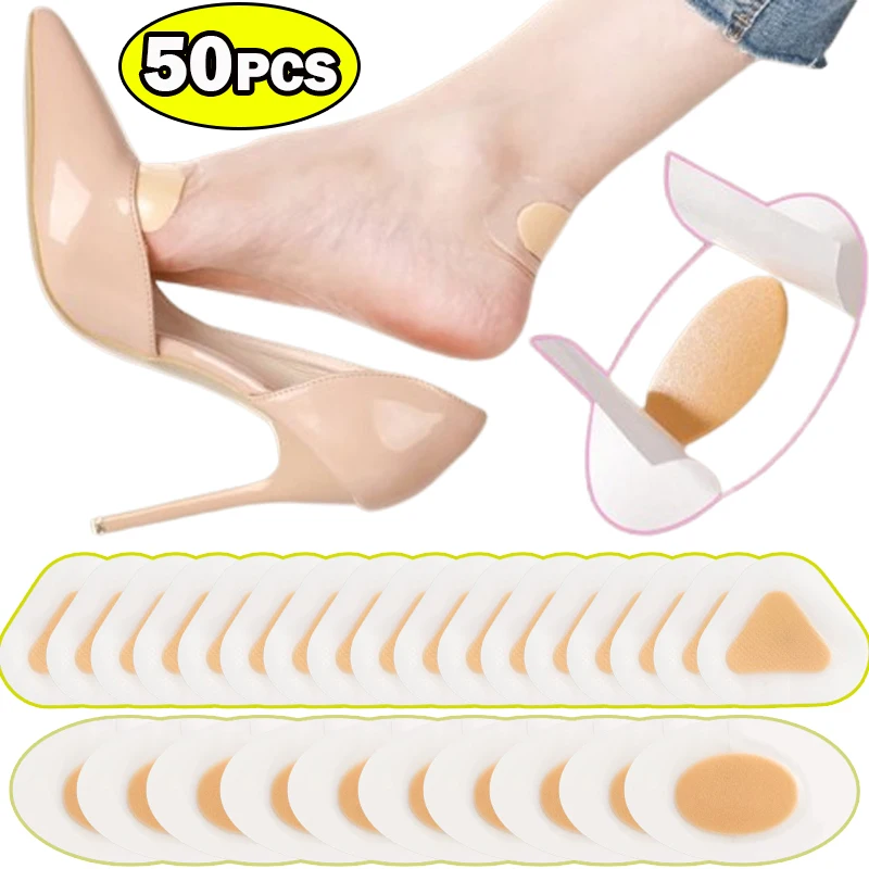 10-50pcs Gel Heel Protector Foot Patches Adhesive Blister Pads Heel Liner Shoes Stickers Pain Relief Foot Cushion For Women