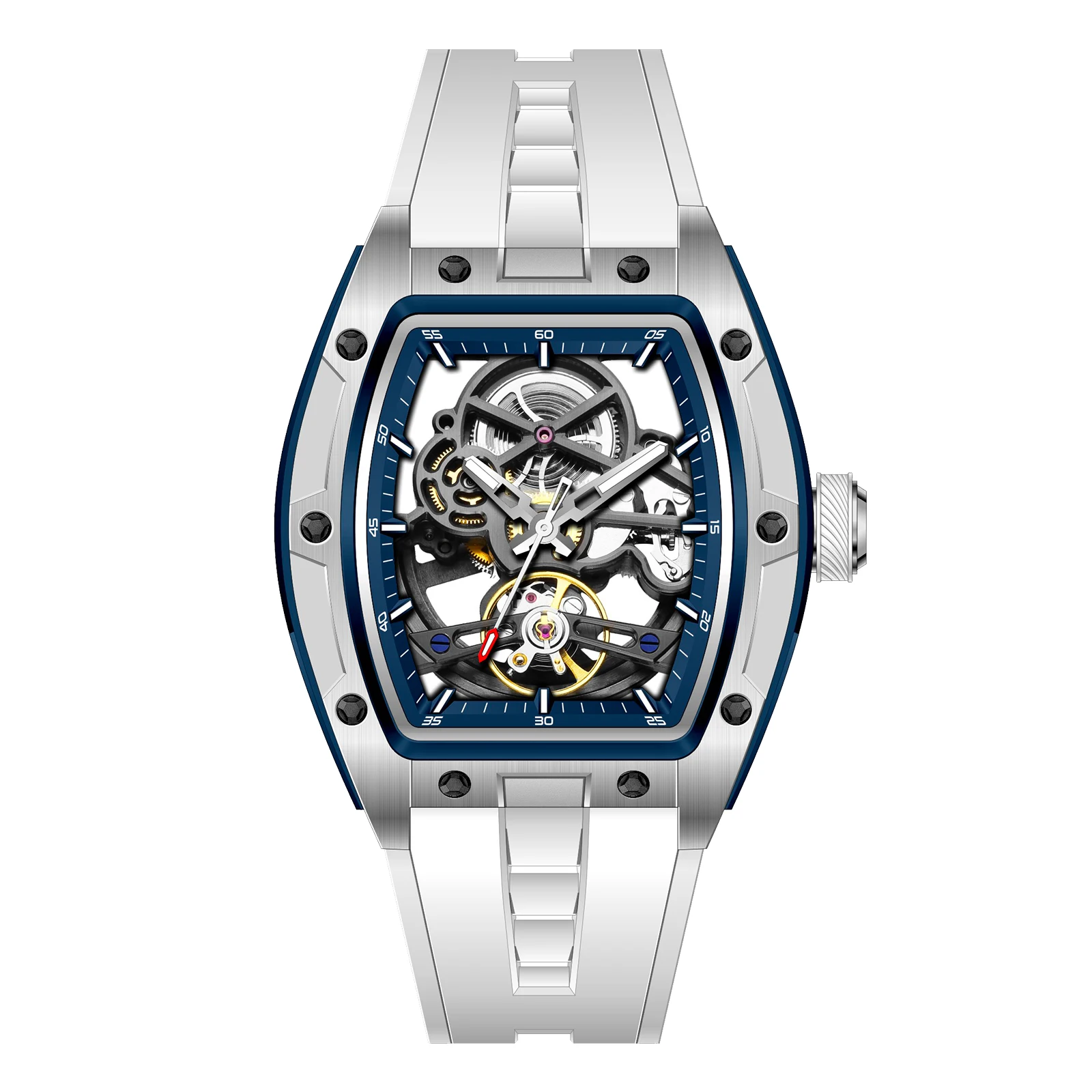 CHAN CE8002G Men Luxury Mechanical New 2027 Watch Invicta Automatic Watches Barrel Skeleton Design Stainless Steel Quality OEM - view 3