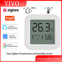 Tuya Smart Zigbee Thermometer Home Indoor Temperature And Humidity Sensor With LCD Display APP Voice Control Alexa Google Home