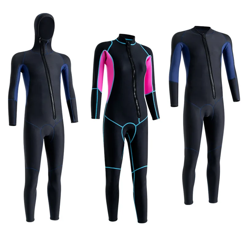Spot wetsuit men's 3MM hooded warm winter swimsuit cold wet surf suit snorkeling one-piece wetsuit women