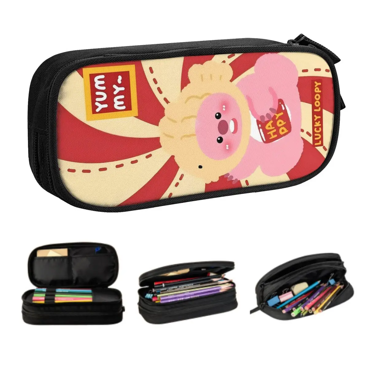 

Custom L-Loopys Kawaii Pencil Cases Boy Girl Large Capacity Kawaii Cartoon Anime Pencil Pouch Students Stationery