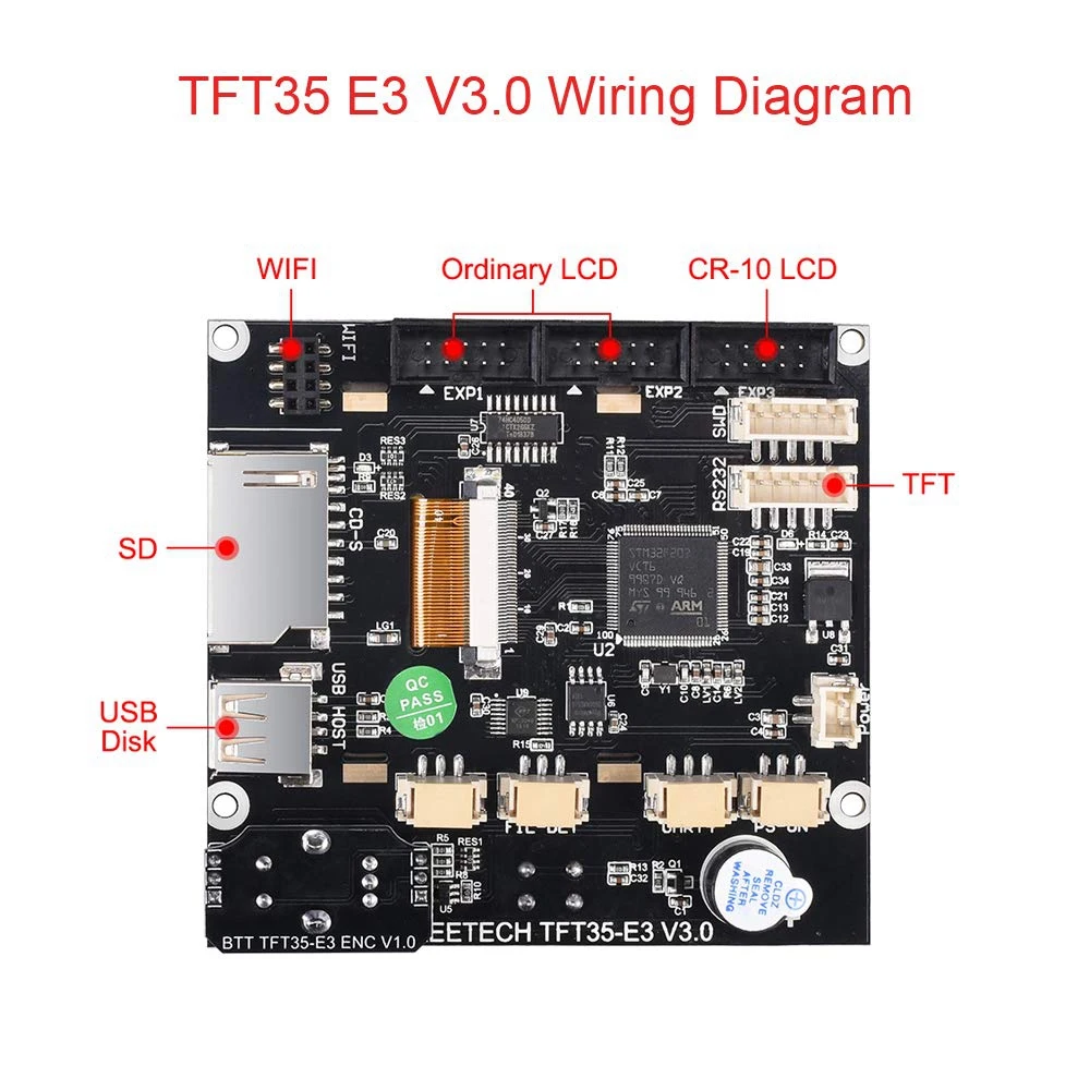 BIGTREETECH SKR 2 Motherboard for 3D Printer New Upgrade, TFT35 E3 V3.0 Screen+5Pcs TMC2209,SKR V1.4 Turbo Control Board