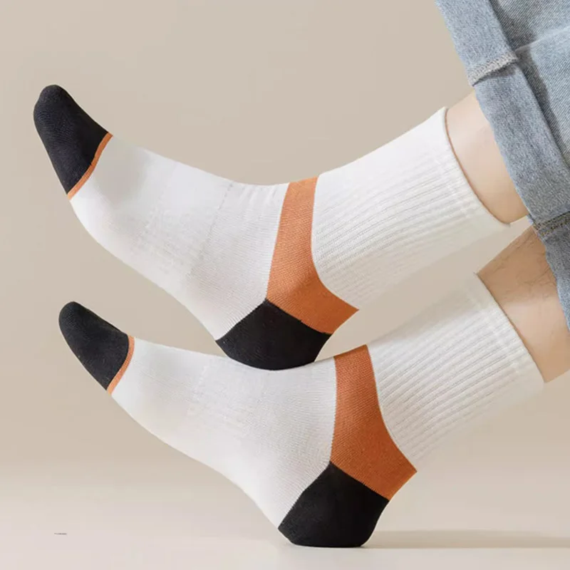 6 Paar atmungsaktive Baumwollsocken für Herren, Sportsocken, Herbst-Winter-Socken, schweißabsorbierend, geruchshemmend, Business-Socken, hohe Qualität – Detail 7