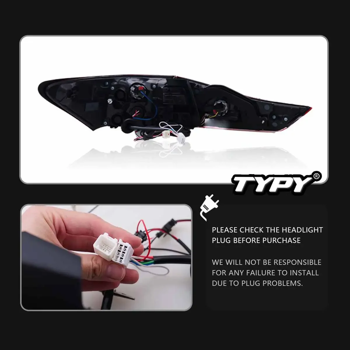 

TYPY New LED Tail Lamp Upgrade Modified For Lexus CT200h Taillight 2011-2017 Taillight Dynamic Signal Tail Lamp Auto Accessories