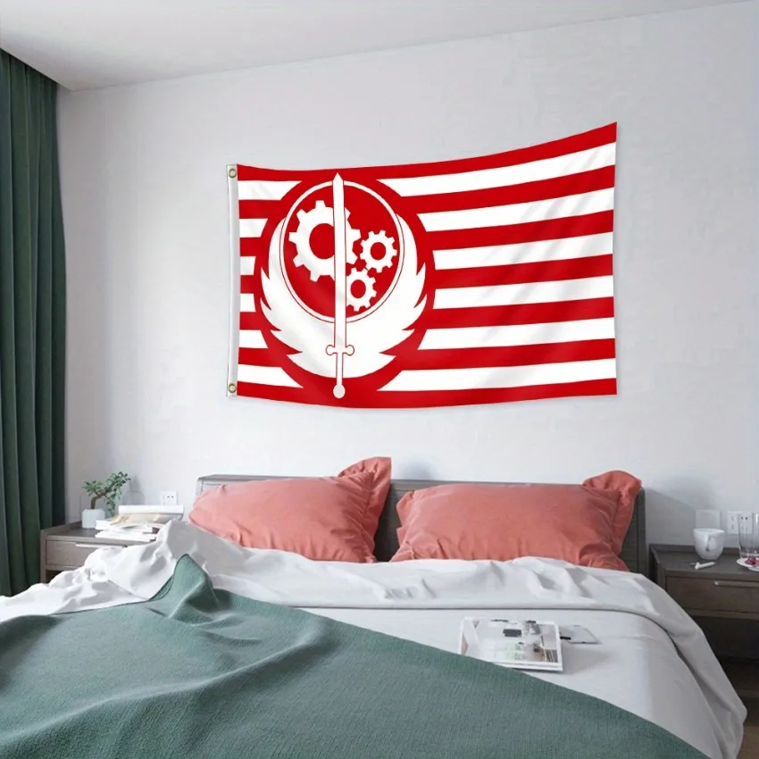 Retro Steel Armor Flag 2x3FT 3x5FT Single-Sided Wall Banner with 2 Grommets for Bedroom Dorm Garden Decor