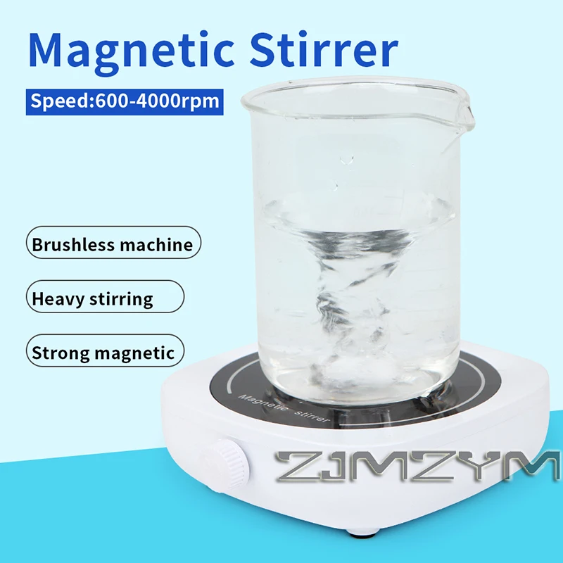 Magnetrührer Mini Lab Rührmischer Tragbare Rührplatte mit Rührstab 1L 600-4000 für Labor EU-Stecker