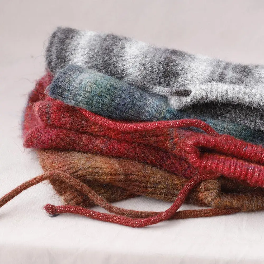 موضة محبوك مقنعين قبعات الخريف الشتاء بالاكلافا القبعات النساء في الهواء الطلق الدافئة الرباط القبعات قطعة واحدة طوق الرقبة بيني قبعة #5