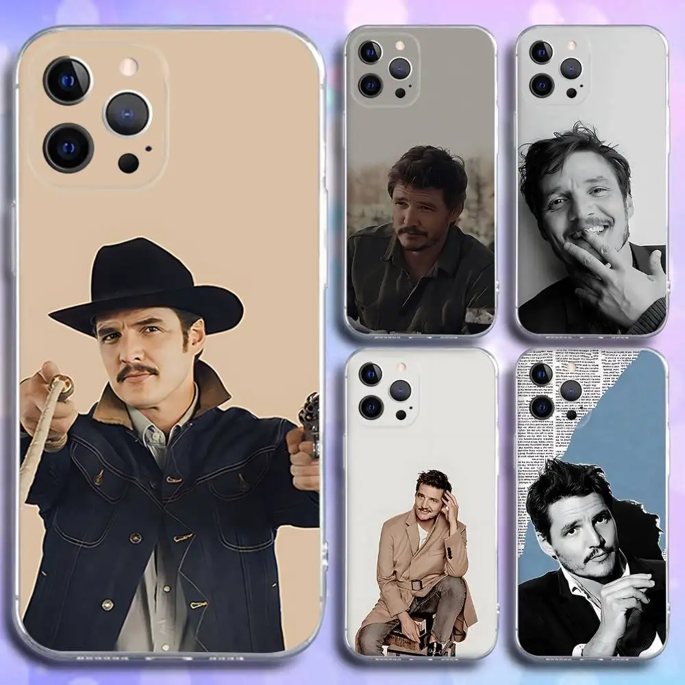 

Actor P-Pedro P-Pascal Phone Case For iPhone 17,16,15,14,13,12,11 Pro,Max,Plus,X,XS,XR,SE4,E Mini Transparent Soft Cover