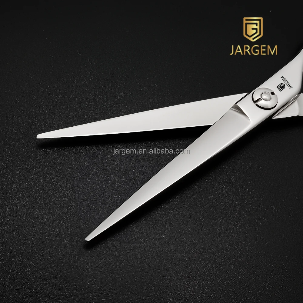 #Verified Factory JARGEM Hair Scissors 6.0 Inch Japan Steel Sh arp Edge Professional Barber Scissors Offset Handle Scissors