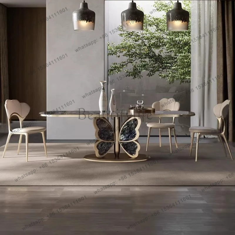 

Luxury Kitchen Dining Table Side Nordic Study Gaming Lounge Designer Dining Table Center Modern Mesas De Jantar Home Furniture