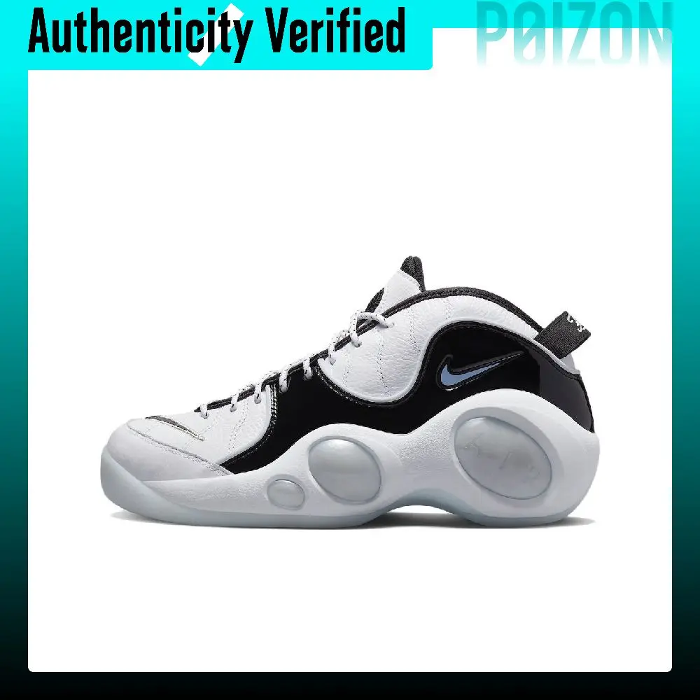 Nike Zoom Flight 95 Low top Basketball Shoes Men's White Black DV0820-100