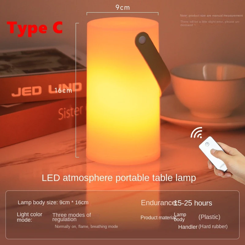 Camping Outdoor Charging Campsite Light Handheld Light Tent Light Decorative Atmosphere Desk Light Camping Simple Table Lamp