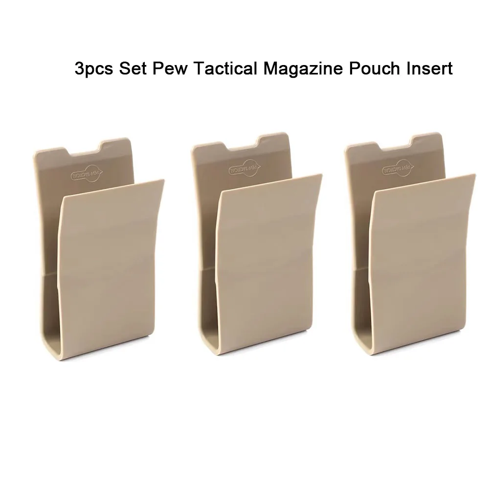

3pcs Set Pew Tactical Magazine Pouch Insert Plastic 5.56 7.62mm Mag Holder