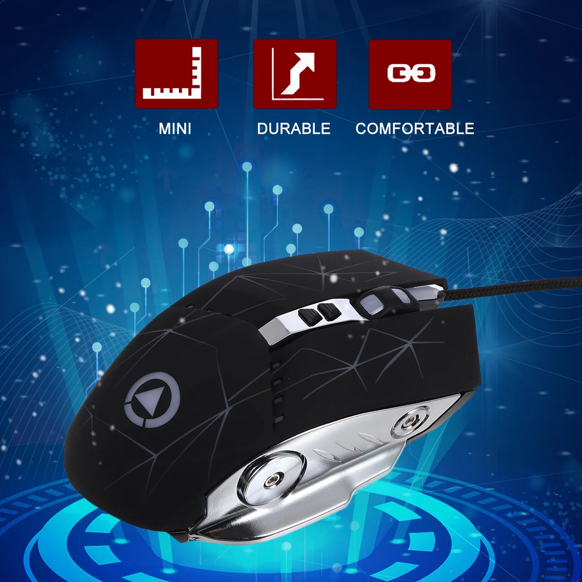 

Usb Mechanical Gaming Mouse Colorful Breathing Light Dpi Adjustable Electroplated Wings Fast Response Wired For Pc Laptop