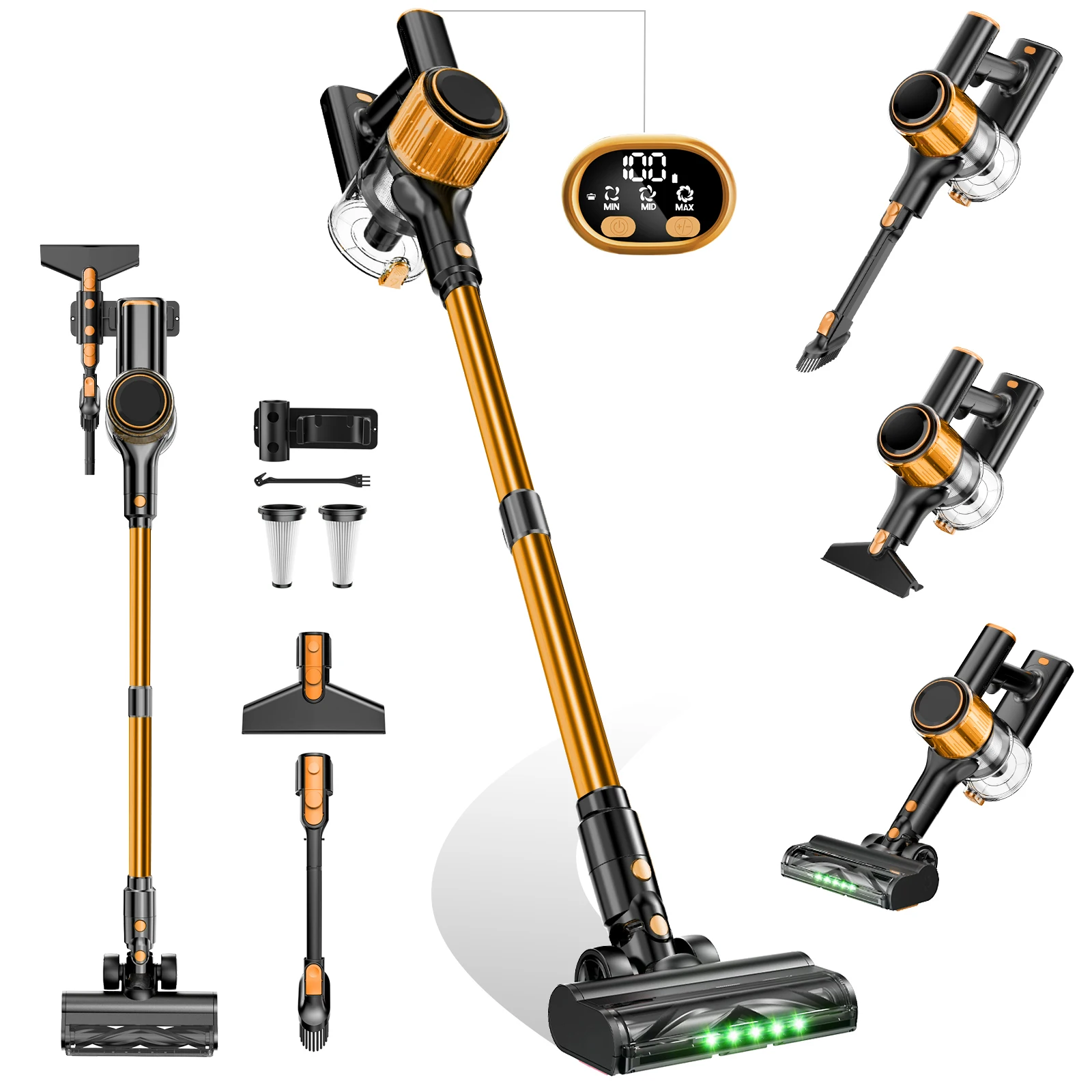 

US Local Stock 8 1 Rechargeable Cordless Vacuum Cleaner Hot Online Sale for Dry Hardwood Floor Pet Hair Cleaning Battery Powered